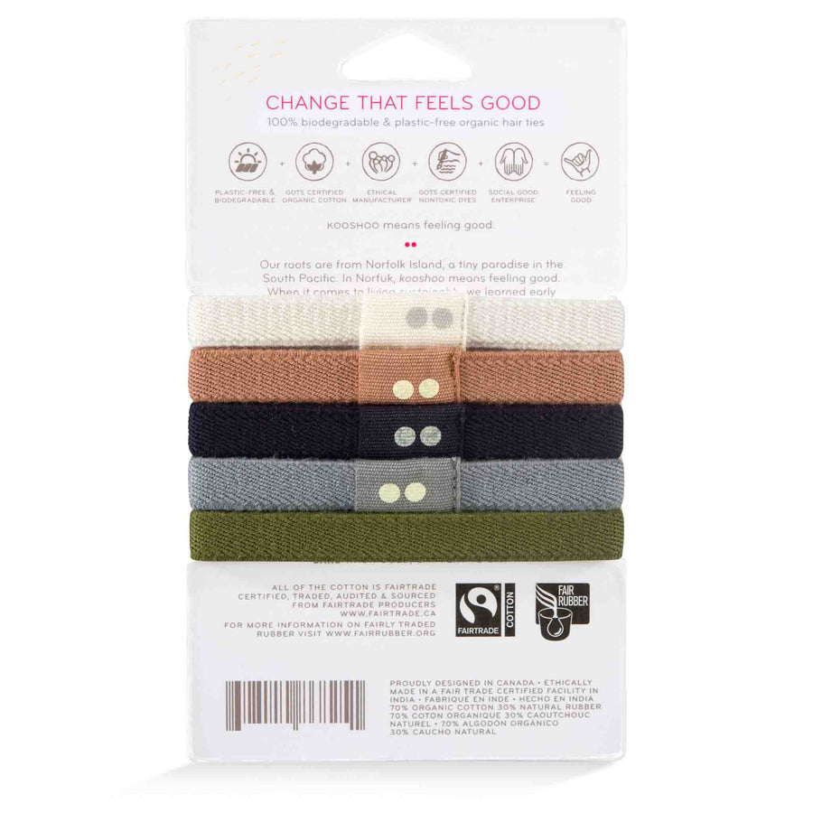 Plastic-Free Hair Ties - Classics
