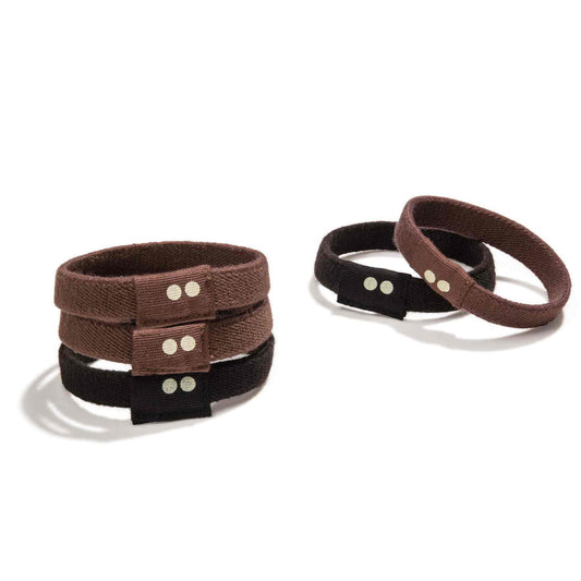Plastic-Free Hair Ties - Brown Black