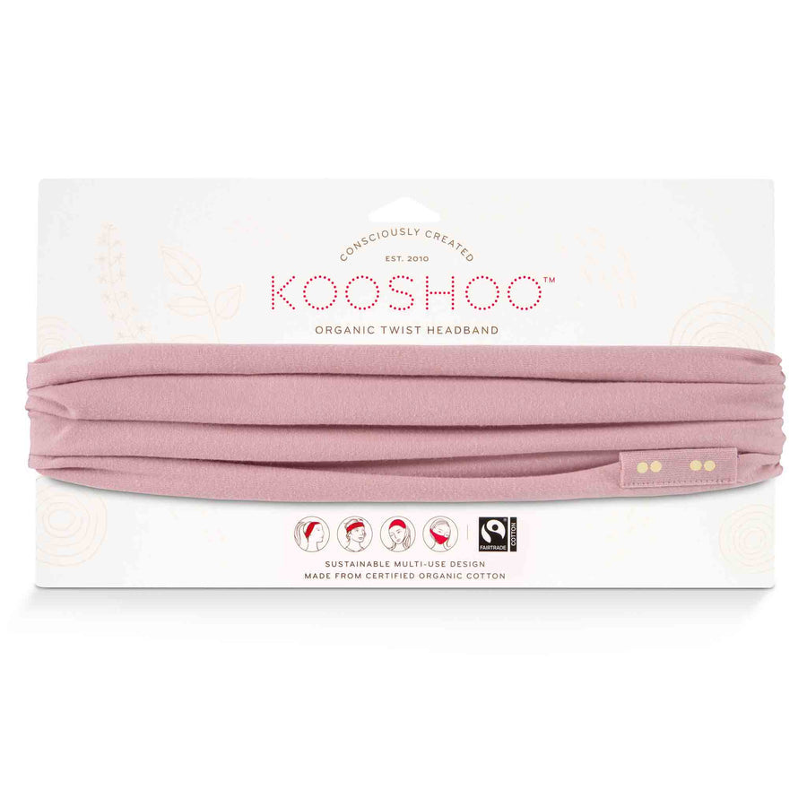 Organic Twist Headband - Matte Mauve