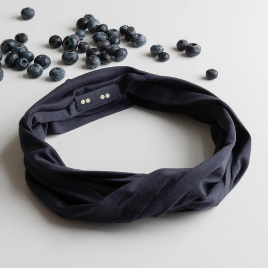 Organic Twist Headbands - Midnight Blue
