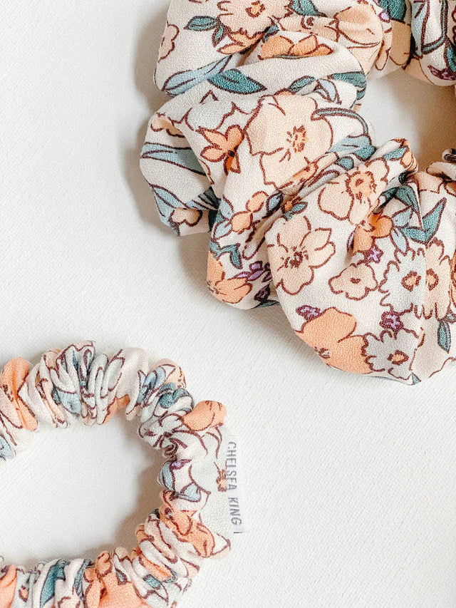 Floral Pastel Scrunchie - Oversized