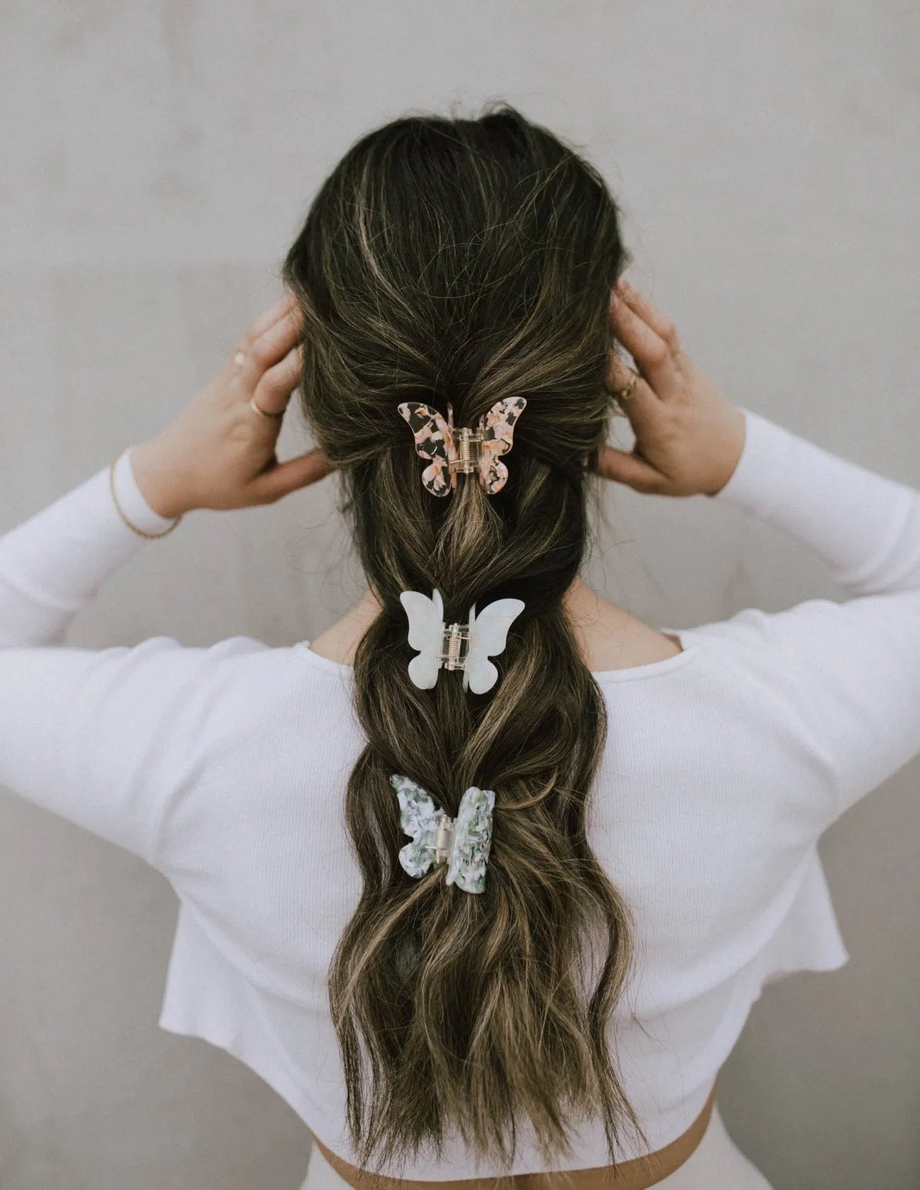 Pearl Butterfly Claw Clip