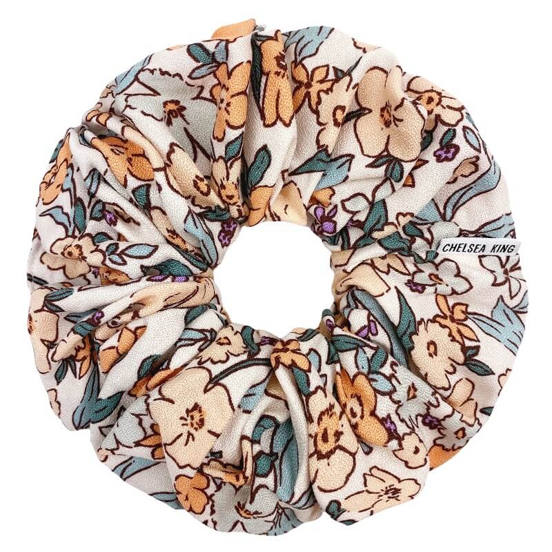 Floral Pastel Scrunchie - Oversized