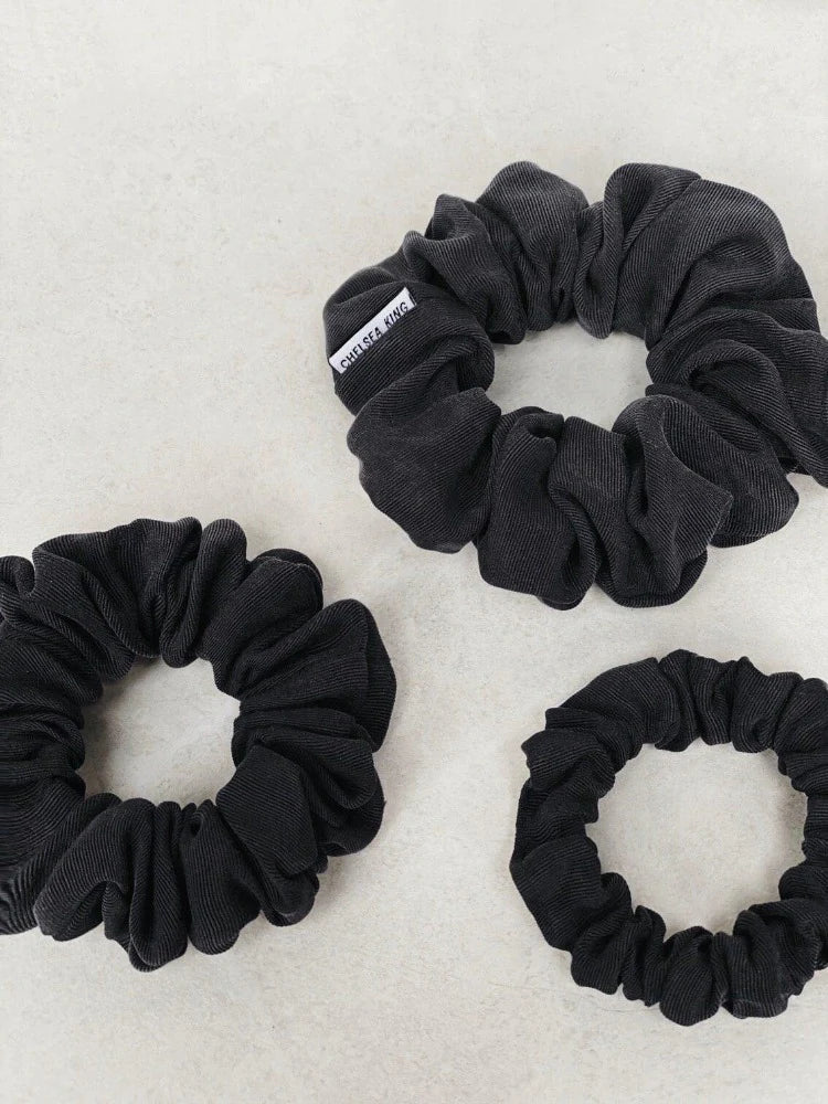 Luxe Black Scrunchie - Classic