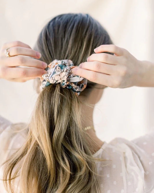 Floral Pastel Scrunchie - Oversized