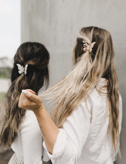 Amber Butterfly Claw Clip