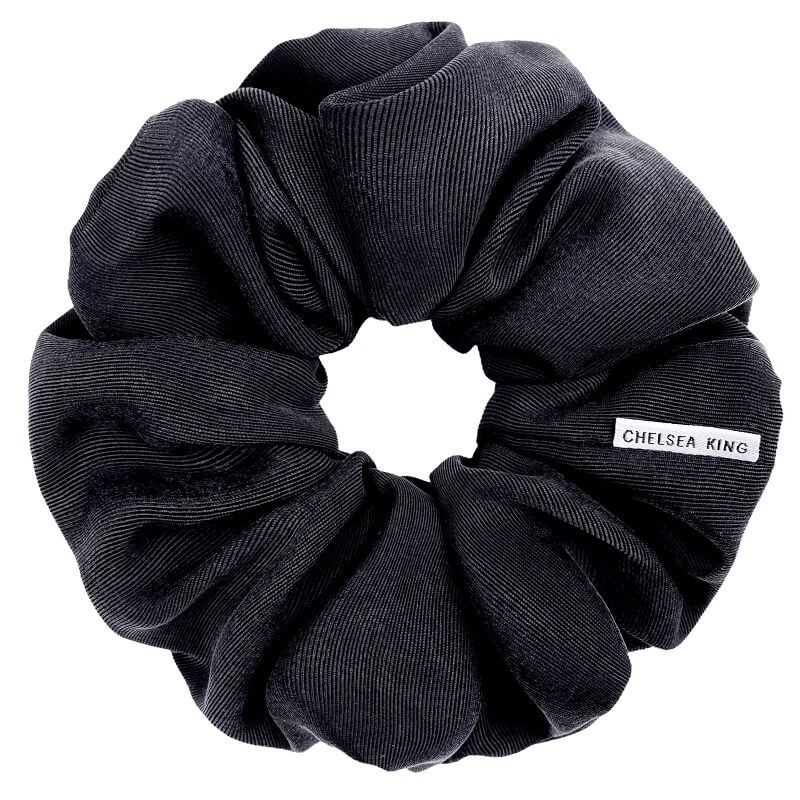 Luxe Black Scrunchie - Oversized